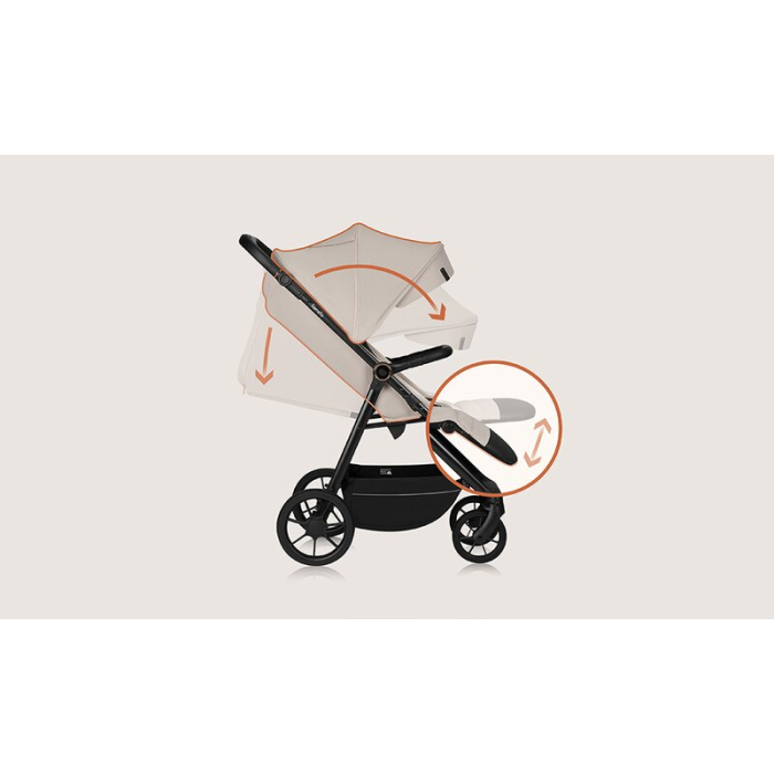 Carucior sport, Lionelo, Iva, Sustine 22 kg, 6 luni+, Bej [19]