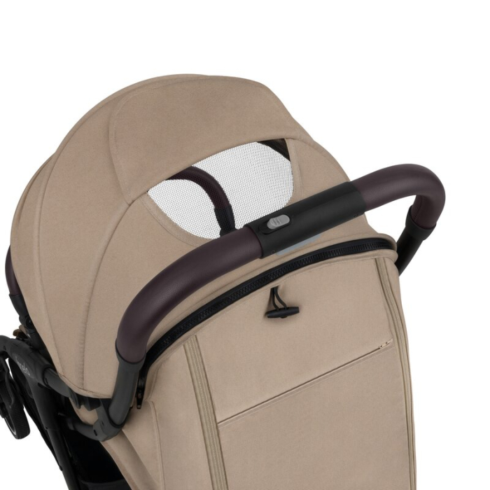 Carucior sport, Lionelo, Julie One, Cadru din aluminiu, 0-22 kg, Pliere compacta pentru avion, Bej [12]