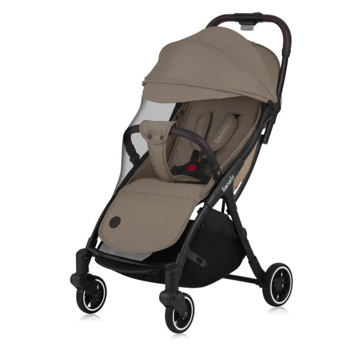 Carucior sport, Lionelo, Julie One, Cadru din aluminiu, 0-22 kg, Pliere compacta pentru avion, Bej [6]