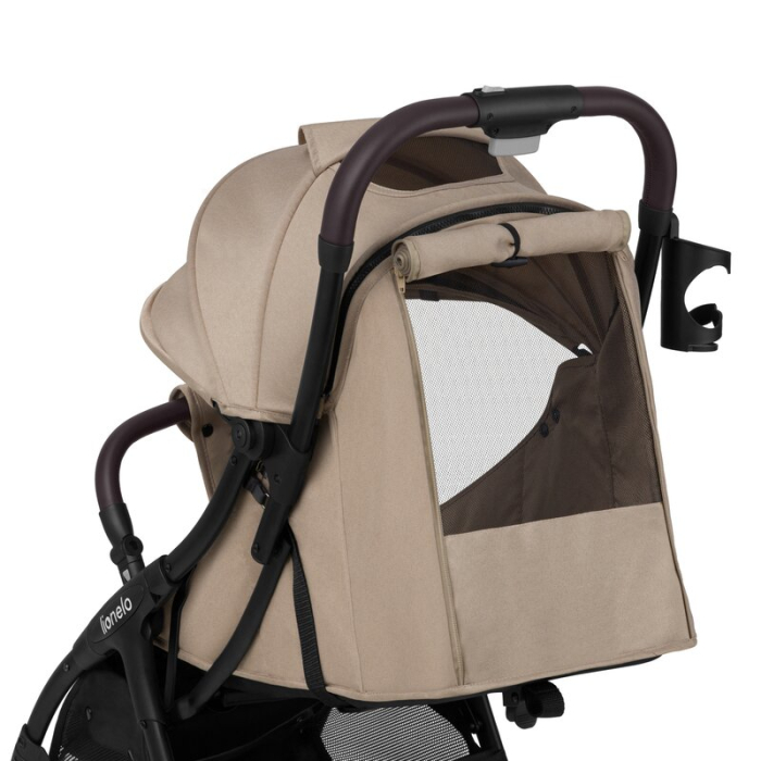 Carucior sport, Lionelo, Julie One, Cadru din aluminiu, 0-22 kg, Pliere compacta pentru avion, Bej [13]