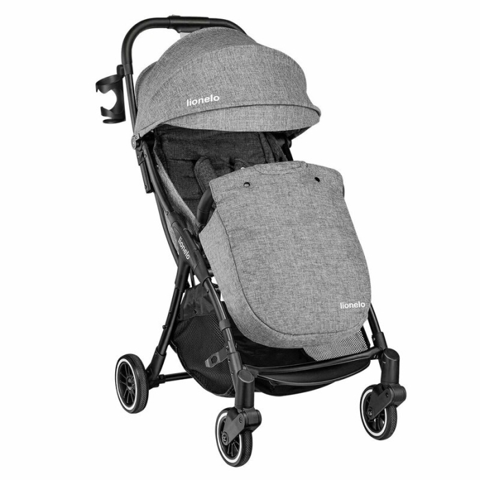 Carucior sport, Lionelo, Julie One, Cadru din aluminiu, 0-22 kg, Pliere compacta pentru avion, Gri [7]