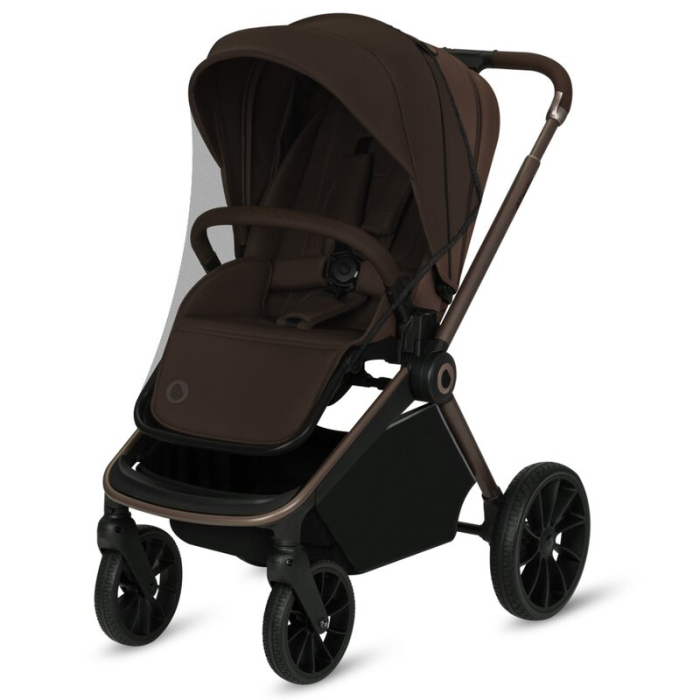 Carucior sport, Lionelo, Mika Plus, Cadru din aluminiu, Copertina XXL, cu accesorii, Pana la 22 kg, 6-48 luni; Mocha Mousse [12]