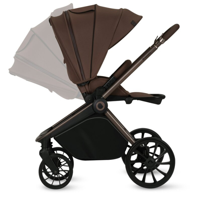 Carucior sport, Lionelo, Mika Plus, Cadru din aluminiu, Copertina XXL, cu accesorii, Pana la 22 kg, 6-48 luni; Mocha Mousse [6]