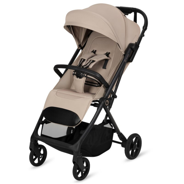 Carucior sport, Lionelo, Tansi, Pliere automata, Ultracompact, Manevrare cu o mana, Roti cu tehnologie GravelTech, Spatar si suport picioare reglabile, 6-48 luni, Sustine 22 kg, Bej [5]