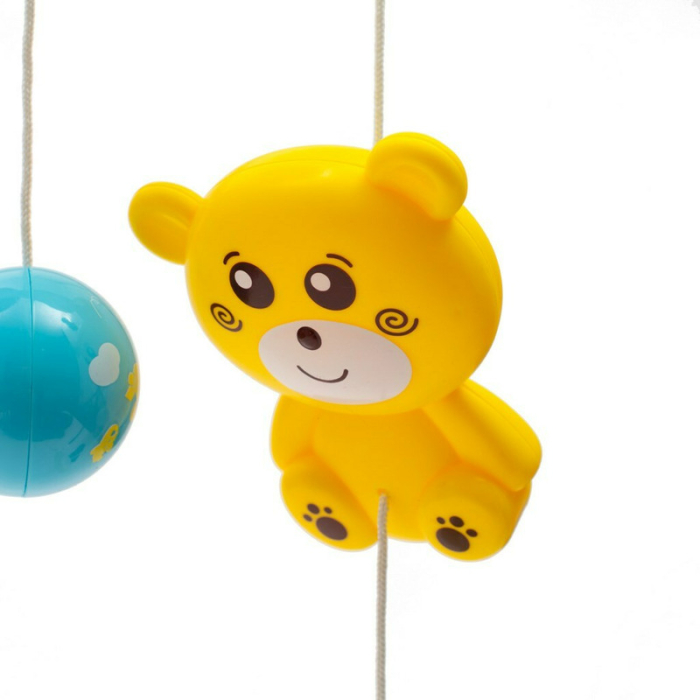 Carusel muzical, BabyMix, pentru patut bebelusi, cu proiectii, cu melodii si sunete ale naturii, cu 11 jucarii, Red [8]