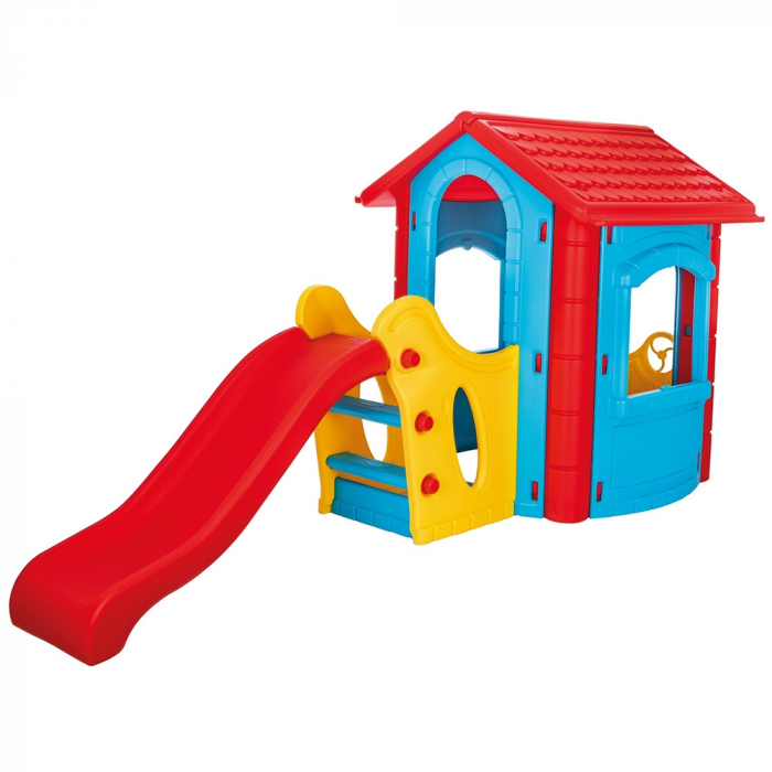 Casuta cu tobogan pentru copii Pilsan Happy House blue [2]