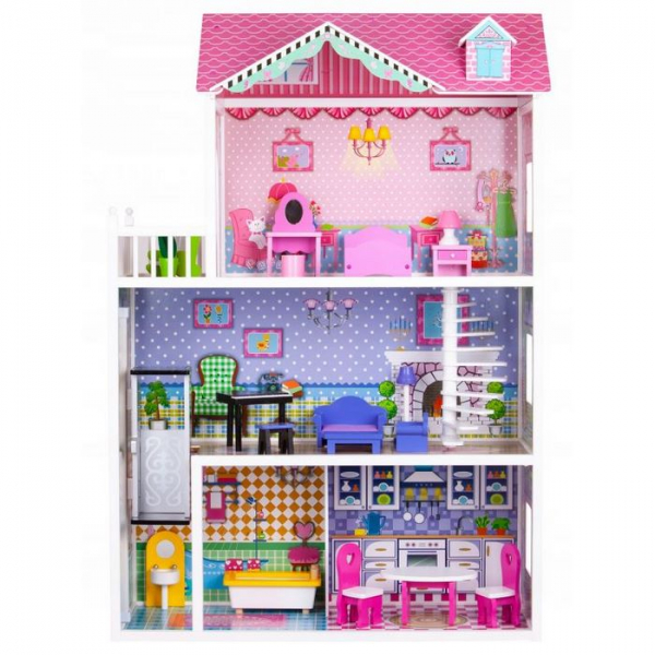 Casuta de basm capsunica Ecotoys cu lift TL43004C [3]