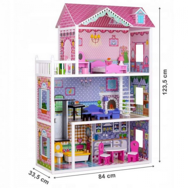 Casuta de basm capsunica Ecotoys cu lift TL43004C [4]
