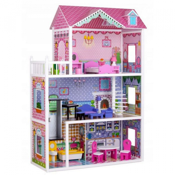 Casuta de basm capsunica Ecotoys cu lift TL43004C [2]