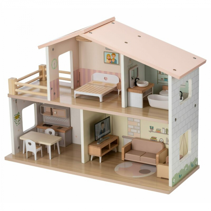 Casuta de papusi Free2Play din lemn 52 x 19,5 x 40 cm Multicolor [2]