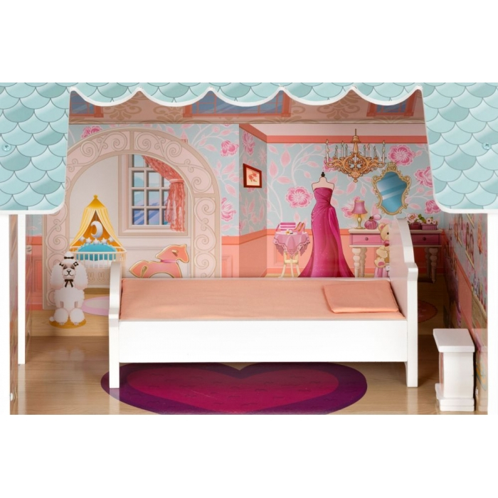 Casuta de papusi inalta din lemn cu mobilier Ecotoys D8112 [7]