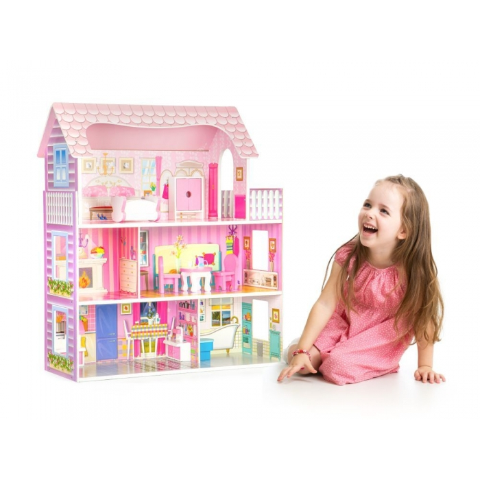 Casuta pentru papusi cu mobilier Ecotoys W06A139 [3]