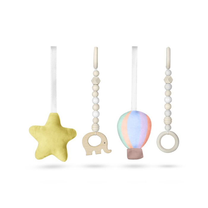 Centru de activitati, Lionelo, Anis Set, cu arcada Montessori, din lemn de pin, Jucarii plus, 4 jucarii suspendate, Multicolor [10]