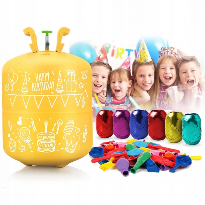Cilindru cu heliu 0.42 m3 cu 50 de baloane si 60m panglica Ricokids 799100 [4]