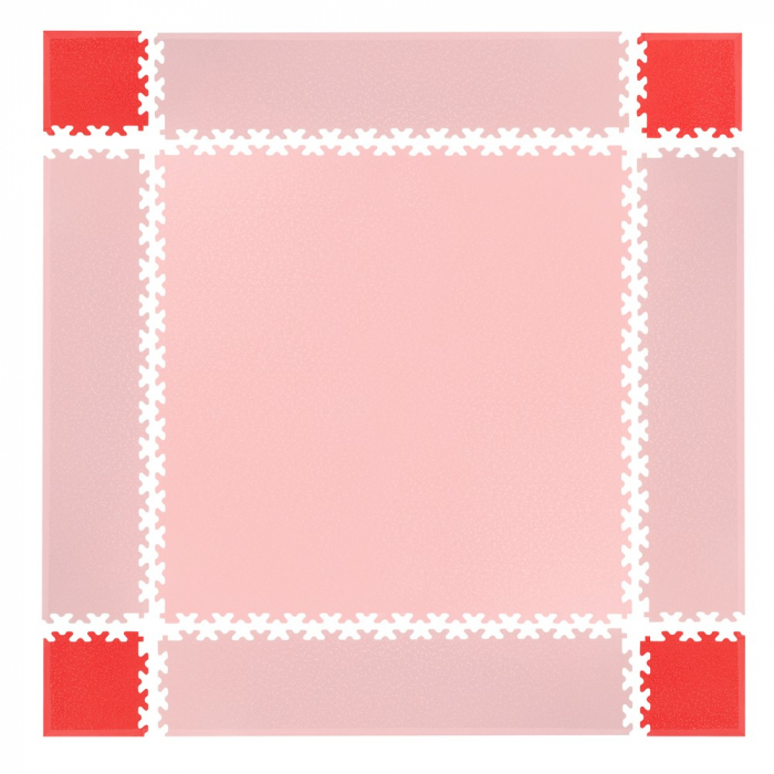Colt covor de protectie puzzle inSPORTline Simple Rosu - 4 bucati [1]