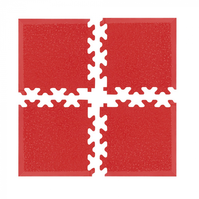 Colt covor de protectie puzzle inSPORTline Simple Rosu - 4 bucati [2]