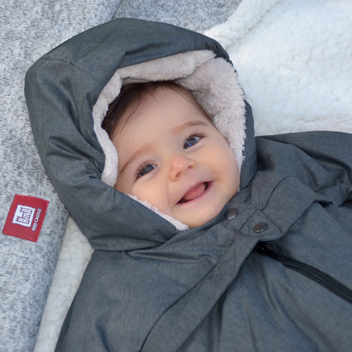 Combinezon Red Castle T-zip 0-6 luni Grey [3]