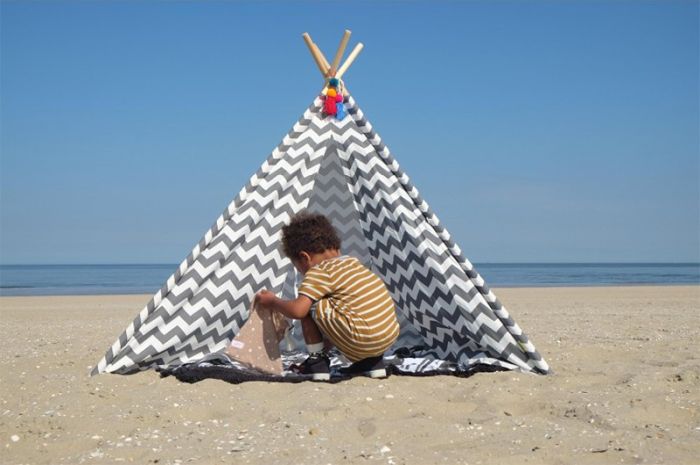 Cort de indieni pentru copii Grey ZigZag - Childhome [2]