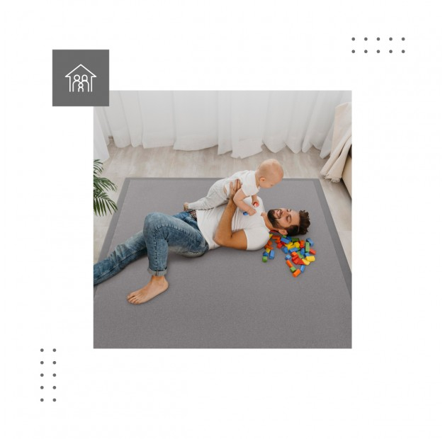 Covor de joaca antiderapant 200x150x2 cm izoleaza acustic si termic Gioco [8]