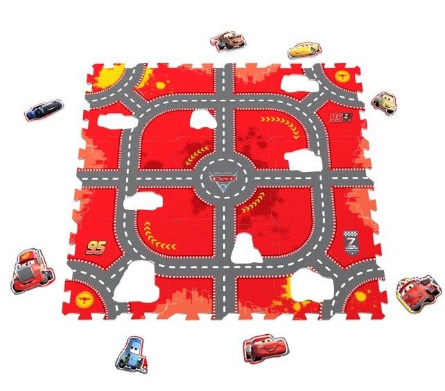 Covor puzzle din spuma Cars 3 Modular Race 9 piese - Knorrtoys [2]