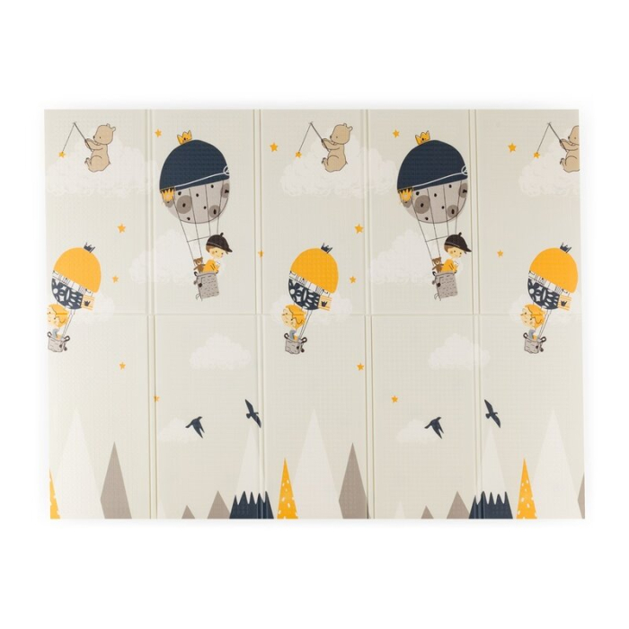 Covoras de joaca, Petite&Mars, Reversibil, Include geanta pentru transport, Pliabil si impermeabil, 197 x 147 x 1 cm, Campy Mountains, 0 luni+, Multicolor [2]