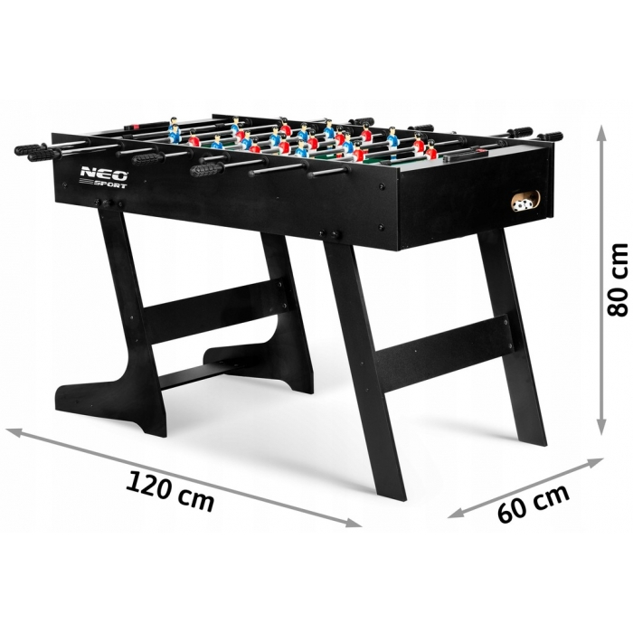 Fotbal de masa, 120 x 60 x 80 cm, Neo-Sport NS-803 - Negru [7]