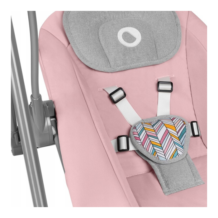 Fotoliu balansoar, Lionelo, Otto Cozy, cu melodii, cu 5 viteze de balansare, cu temporizator, 57x55 cm, Roz [11]