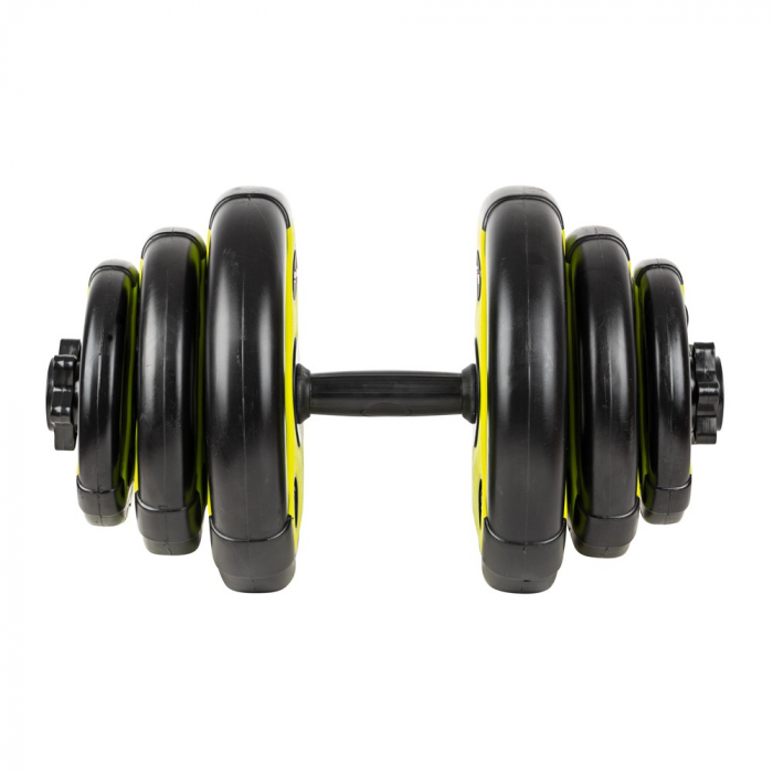 Gantera ciment inSPORTline 3-18 kg Negru/Verde [2]