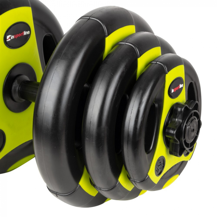 Gantera ciment inSPORTline 3-18 kg Negru/Verde [4]