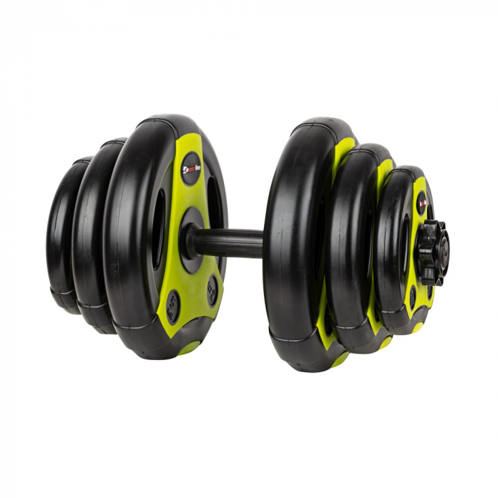 Gantera ciment inSPORTline 3-18 kg Negru/Verde [1]
