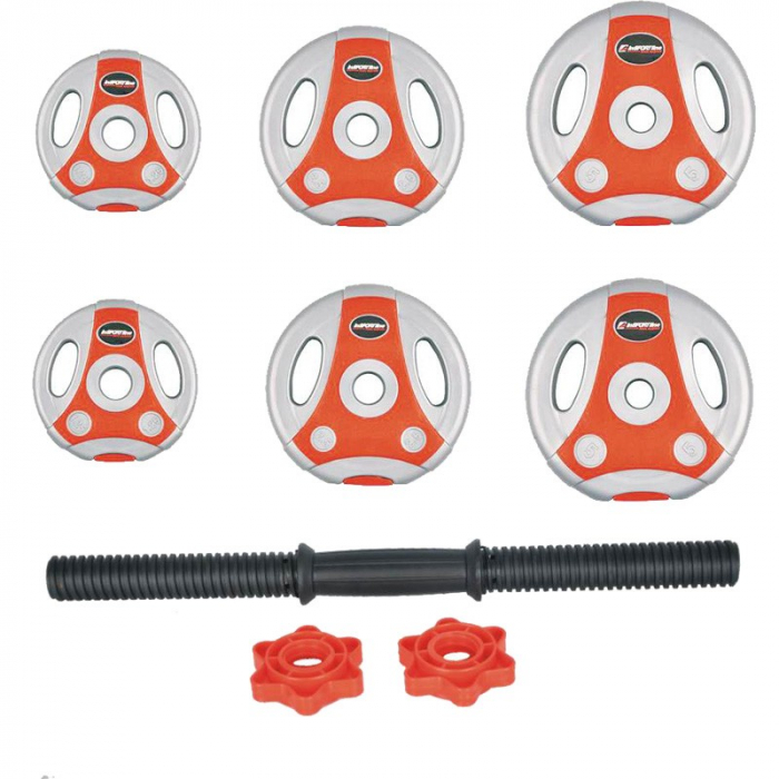 Gantera ciment inSPORTline 3-18kg Gri/Portocaliu [3]