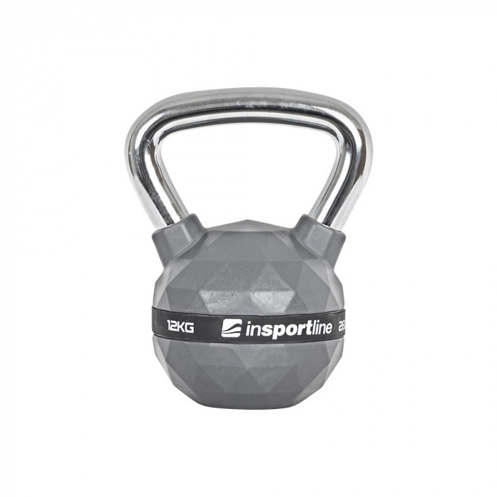 Gantera Kettlebell cauciucata inSPORTline PU 12 kg [1]