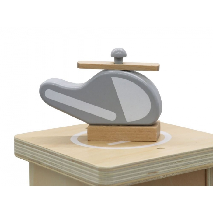 Garaj tip parcare, din lemn, pentru masinute cu lift si masinute Ecotoys W04B047B [4]