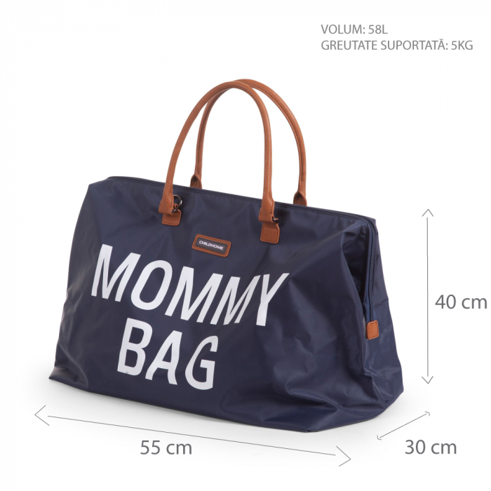 Geanta de infasat Childhome Mommy Bag Bleumarin [5]