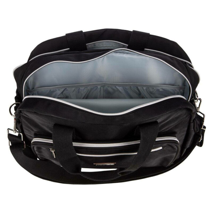 Geanta pentru scutece, FreeON, Style, Impermbeabila, cu multiple buzunare, Dimensiune compacta, 39x32x18 cm, Black [4]