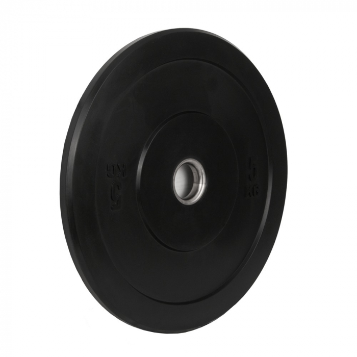 Greutate Cauciuc Bumper Plate SPORTMANN - 5 kg / 51 mm - Negru [2]