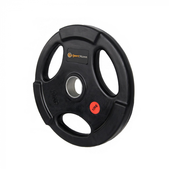 Greutate cauciucata cu maner 10kg/51mm - Sportmann [2]