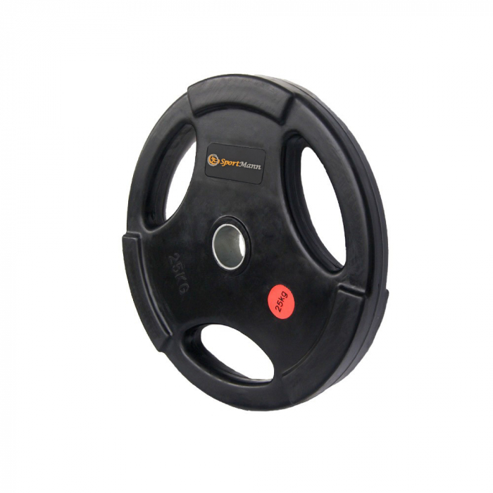 Greutate cauciucata cu maner 25kg/51mm - Sportmann [2]