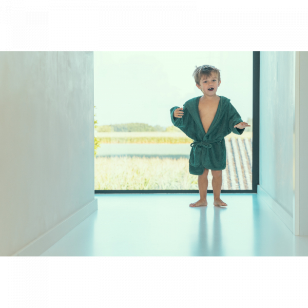 Halat de Baie Frotir din Bambus pentru Copii 2-4 ani Aspen Green - Timboo [2]