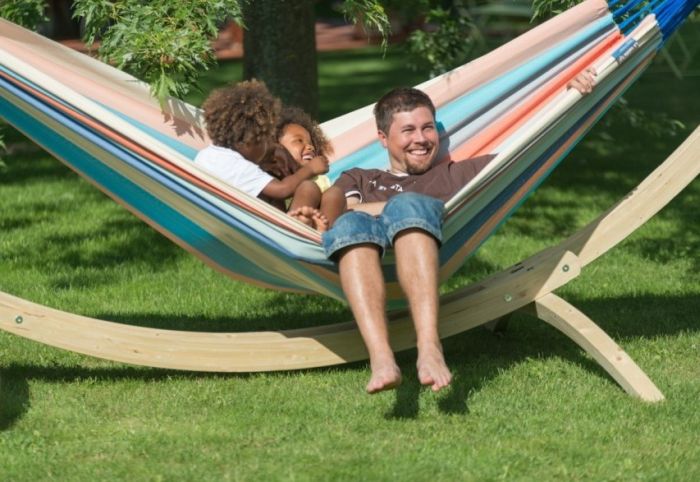 Hamac Family La Siesta Domingo Dolphin 3 - 4 Persoane Rezistent la Intemperii Bumbac Bio Multicolor [9]