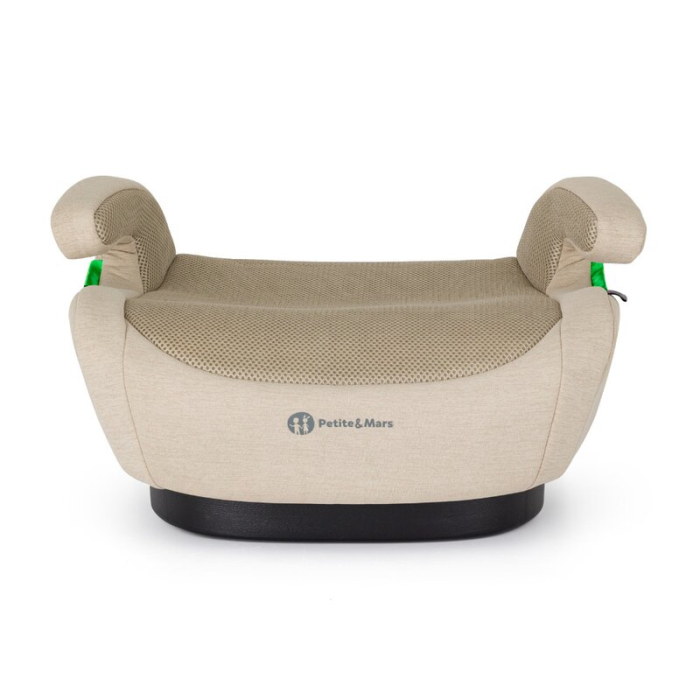 Inaltator auto, Petite&Mars, Optimus Pro, I-size, 125- 150 cm, 22-36 kg, Cu isofix, Forma ergonomica, Husa detasabila, Bej [4]