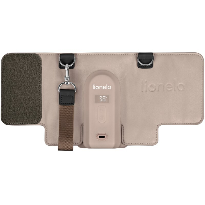 Incalzitor biberoane, Lionelo, ThermUp Go Evo, Portabil, Cu 5 niveluri de incalzire, Cu buton Safety Control, Mentinere caldura pana la 9h, Incarcare USB, Bej inchis [8]