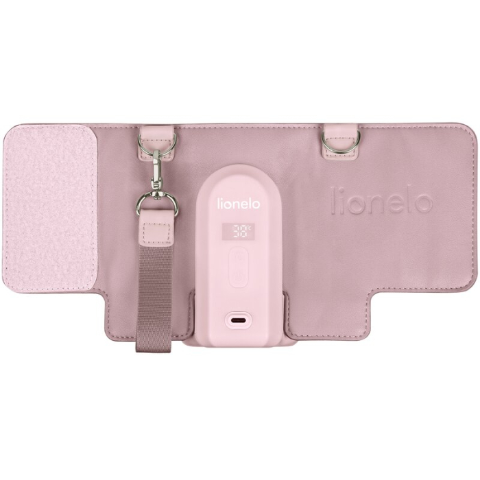 Incalzitor biberoane, Lionelo, ThermUp Go Evo, Portabil, Cu 5 niveluri de incalzire, Cu buton Safety Control, Mentinere caldura pana la 9h, Incarcare USB, Roz deschis [8]