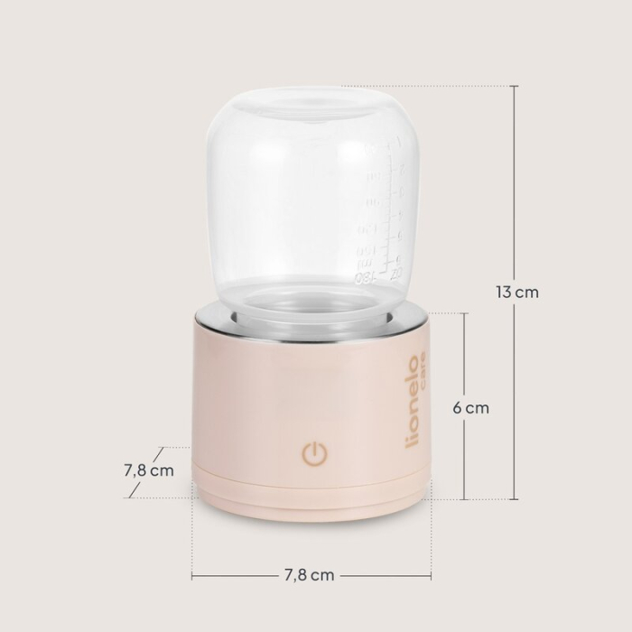 Incalzitor portabil, Lionelo, ThermUp Swift, Portabil, Incalzire in 3 minute, Mentinerea temperaturii, 60 W, USB-C, 4 setari de temperatura: 37-50°C, Recipient 180 ml inclus, Rose Gold [11]