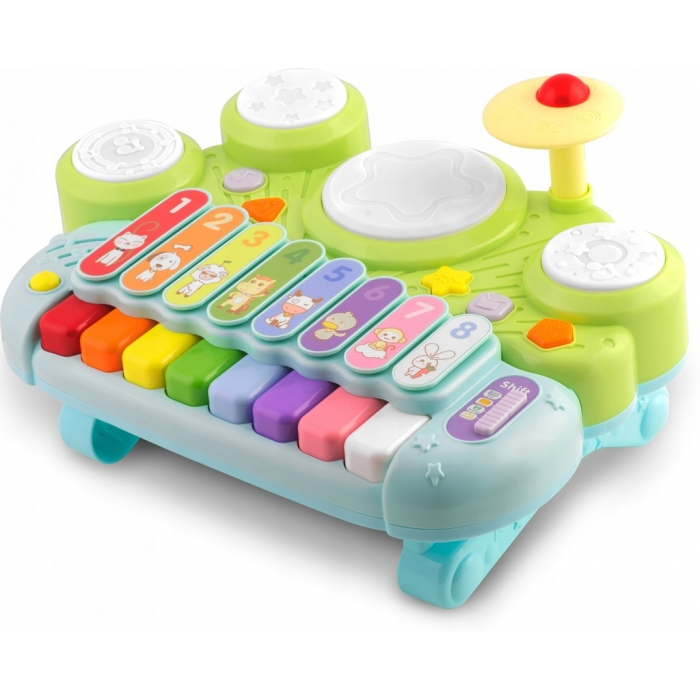 Jucarie educativa cu xilofon, pian, tobe si lumini Ricokids RK-751 [2]