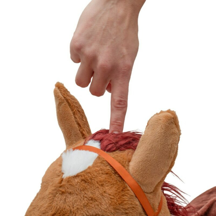 Jucarie gonflabila de plus cu sunete, Baby Mix, In forma de calut, Husa moale detasabila, cu pompa inclusa, Pana la 70 kg, 36 luni+ [5]