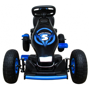Kart cu pedale Gokart, 4-10 ani, roti gonflabile, G8 R-Sport - Albastru [4]