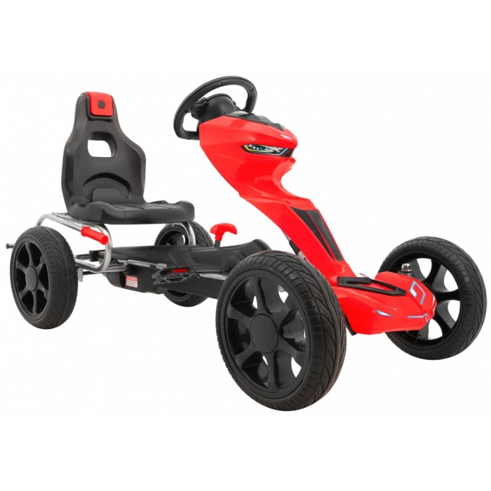 Kart cu pedale si roti EVA, varsta 3 ani+, 123x60x69 cm, Gokart GRAND RIDE - Rosu [4]