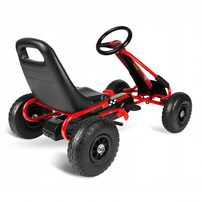 Kart cu pedale si roti gonflabile, Gokart RK-594 Ricokids 759401, Rosu [2]