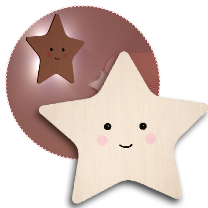 Lampa de veghe de perete, cu led, lumina reglabila si oprire cronometrata, forma stea, Lumilu Silhouette Star, Reer 52177 [2]